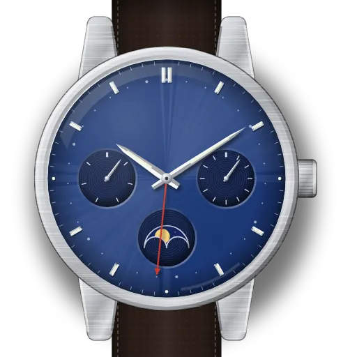 Illustration of the Citizen Eco-Drive Calendrier Moonphase dial (our own drawing, not a product photo)