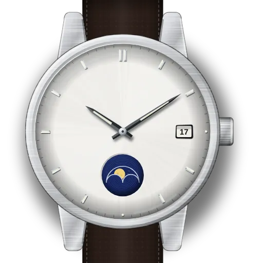 Illustration of the Frederique Constant Classics Heart Beat Moonphase Date (FC-335) dial (our own drawing, not a product photo)
