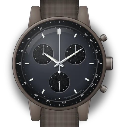 Illustration of the MoonSwatch Mission to Pluto dial (our own drawing, not a product photo)