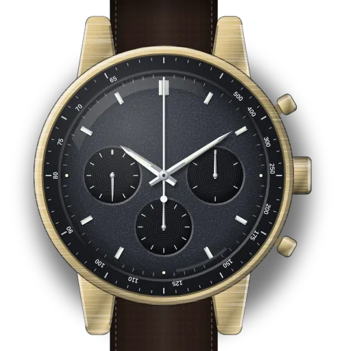 Illustration of the Omega Speedmaster Moonwatch Professional — Moonshine Gold dial (our own drawing, not a product photo)