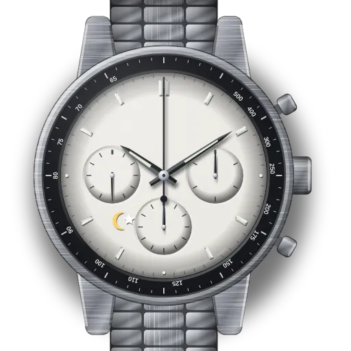Illustration of the Omega Speedmaster Professional "Silver Snoopy Award" (2015, Apollo 13 45th) dial (our own drawing, not a product photo)